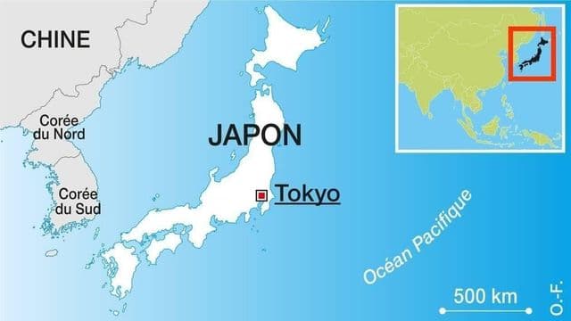 Tokyo location on world map