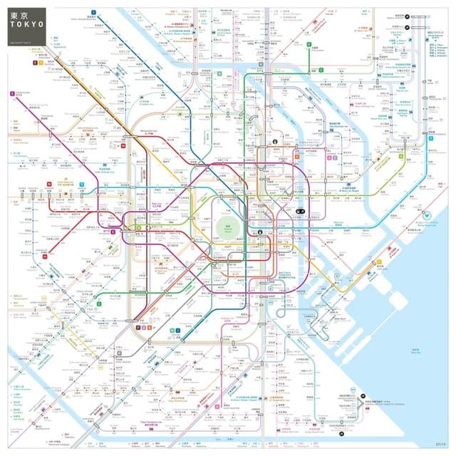 Tokyo subway station map